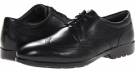 Black Leather Rockport Total Motion Business Wing Tip for Men (Size 9)