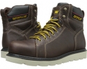 Red Brown Full Grain Leather Caterpillar Wister ST for Men (Size 7)