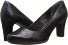 Black Croco Rockport Total Motion 75mm Plain Pump for Women (Size 10.5)