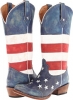 Red/White/Blue Roper American Flag Snip Toe for Women (Size 7.5)