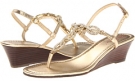 Gold Metallic Lilly Pulitzer Newport Wedge for Women (Size 6.5)