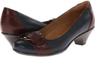 Arcadia Navy/Saddle Tan Velvet Sheep Nappa/Goat Mustang Softspots Sarah for Women (Size 6)