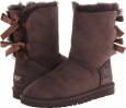 Chocolate Twinface UGG Bailey Bow for Women (Size 10)