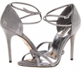 Pewter Metallic Mesh Badgley Mischka Dominique for Women (Size 9)