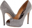 Pewter Metallic Mesh Badgley Mischka Drama for Women (Size 5)