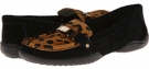 Black Suede w/ Leopard Plug Anne Klein Cailley for Women (Size 7.5)