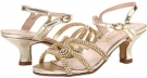 Gold Metallic PU Amiana 15-A5227 for Kids (Size 13)