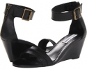 Black Leather Steve Madden Neliee for Women (Size 7)