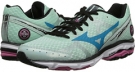 Honeydew/Caribbean Sea/Shocking Pink Mizuno Wave Rider 17 for Women (Size 10.5)