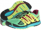 Wasabi/Moorea Blue/Flou Yellow Salomon X-Scream for Women (Size 6.5)