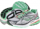 Grey/Green/Pink Saucony Hurricane 16 for Women (Size 9.5)