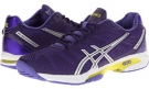 Purple/Silver/Lime ASICS Gel-Solution Speed 2 for Women (Size 5)