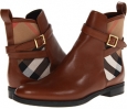 Chestnut Brown/House Check Burberry Kids Richardson for Women (Size 7.5)