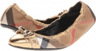 Light Gold Metallic/House Check Burberry Kids Shipley for Women (Size 6)