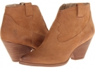 Camel Buffed Nubuck Frye Reina Bootie for Women (Size 6.5)