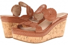 Cognac Calf/Cork Wedge Jack Rogers Leigh for Women (Size 6)