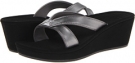 Pewter/Black/Metal Crush/Nappa Wax OluKai 'Ohana Wedge for Women (Size 5)