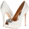 White Satin Badgley Mischka Pettal for Women (Size 6.5)