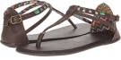 Brown Sanuk Gilded Girl T-Strap for Women (Size 6)