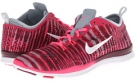 Fuchsia Force/Light Magnet Grey/Hyper Pink/White Nike Free 5.0 TR Fit 4 Print for Women (Size 6)