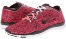 Hyper Punch/White/Deep Burgundy Nike Free 5.0 TR Fit 4 Print for Women (Size 7)