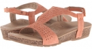 Dusty Orange Aetrex Sandalista Melanie Adjustable Quarter Strap for Women (Size 6)