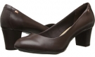 Dark Brown Leather Hush Puppies Imagery Pump for Women (Size 8.5)