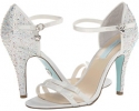 Ivory Satin Blue by Betsey Johnson Bow for Women (Size 9)