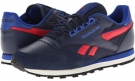 Collegiate Navy/Team Dark Royal/Excellent Red Reebok Lifestyle Classic Leather RE for Men (Size 7.5)
