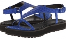 Royal Blue Matte Cut Snake Print Leather 10 Crosby Derek Lam Dessa for Women (Size 7)