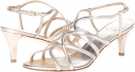 Gold Supple Kid Stuart Weitzman Bridal & Evening Collection Turning for Women (Size 7)