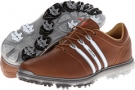 Tan Brown/White/Dark Solar Blue adidas Golf pure 360 for Men (Size 8)
