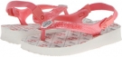 White/Coral Havaianas Kids Chic for Kids (Size 7)