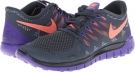 Dark Magnet Grey/Hyper Grape/Bright Mango Nike Nike Free 5.0 '14 for Women (Size 7)