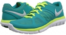 Turbo Green/Volt/White/Metallic Platinum Nike Flex 2014 Run for Women (Size 10.5)