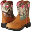 Toasted Auburn/Camo Ariat Fatbaby Cowgirl Steel Toe for Women (Size 5.5)