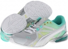 Glacier/PUMA Silver/White/Electric Green PUMA Voltaic 5 Dip Dye for Women (Size 5.5)