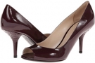 Aubergine Bottega Veneta Open Toe Pump for Women (Size 7.5)