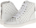 Optic White Quilted Nappa MICHAEL Michael Kors Keaton Studded High Top for Women (Size 7.5)