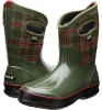 Olive Multi Bogs Classic Winter Plaid Mid for Women (Size 7)