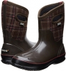 Chocolate Multi Bogs Classic Winter Plaid Mid for Women (Size 10)