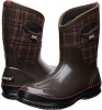 Chocolate Multi Bogs Classic Winter Plaid Mid for Women (Size 12)