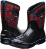 Red Multi Bogs Classic Winter Plaid Mid for Women (Size 7)