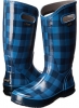 Petrol Blue/Black/Black Bogs Rainboot Buffalo Plaid for Women (Size 8)