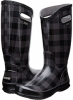 Black/Gray Bogs Rainboot Buffalo Plaid for Women (Size 6)