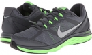 Dark Grey/Electric Green/Wolf Grey/Metallic Platinum Nike Dual Fusion Run 3 for Men (Size 7.5)