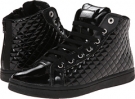 Black Geox Kids Jr Creamy Quilted High Top for Kids (Size 5.5)