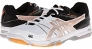 White/Silver/Black ASICS GEL-Rocket 7 for Men (Size 6)