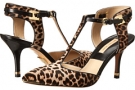 Fawn Leopard 18K Leopard Hair Calf/Smooth Calf Michael Kors Collection Silvia for Women (Size 7.5)
