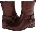 Redwood Smooth Vintage Leather Frye Melissa Harness Zip Short for Women (Size 9.5)
